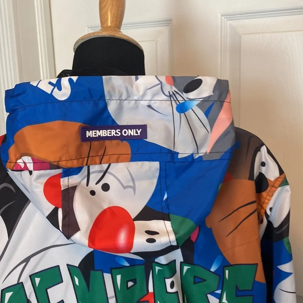 Members Only Looney Tunes Jacket Windbreaker sz L NWOT - Picture 4 of 9